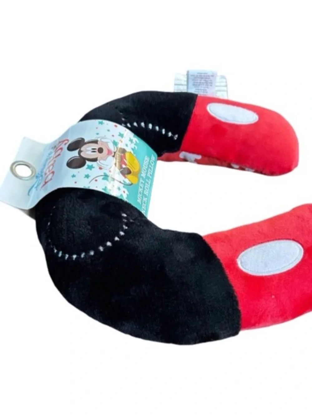 Disney Baby Toddler Kid Mickey Mouse Neck Roll Travel Pillow, 9” Plush Soft New